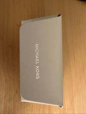 Michael Kors Light Gray Textured Sunglasses Case